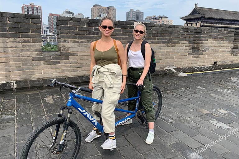 Biking on Xian Ancient City Wall Xian Airport and Flights