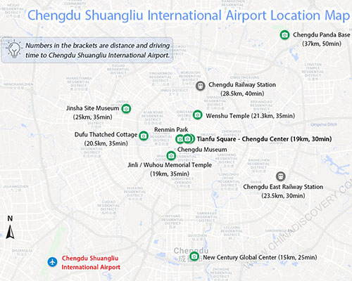 Chengdu Airport Location Map