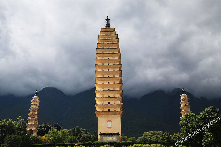 Three Pagodas and Its Reflection China in August