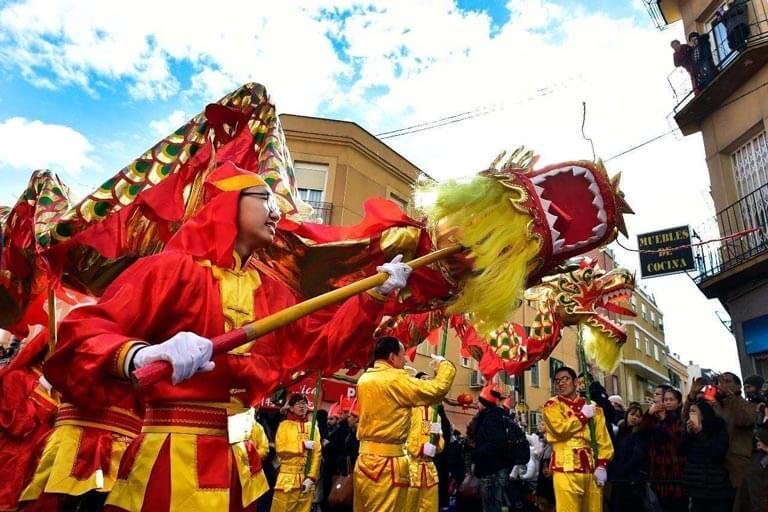 Lion Dance Performance in Foshan Foshan City in February