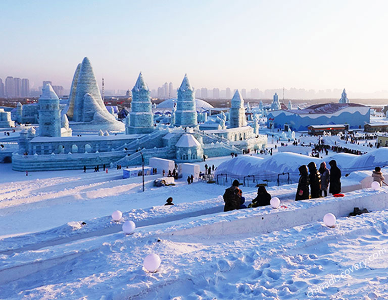 Harbin Ice and Snow World in Late December Harbin Ice and Snow World in Late December