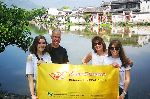 Our Tourists Visited Hongcun with Huangshan Mountain in May Travel Huangshan with China Discovery