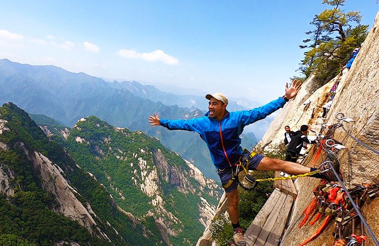 Dangerous Huashan Plank Walk China in May