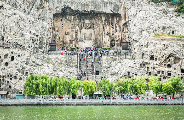 Longmen Grottoes in Spring China in April