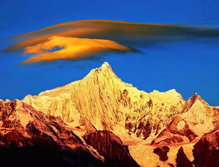 Golden Sunlight Over Meili Snow Mountain China in October