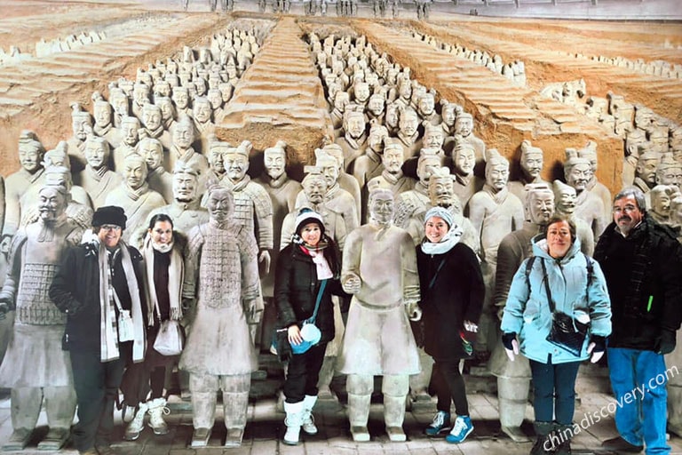 Daniela and Her Family in Terracotta Warriors Museum Xian Tour with China Discovery