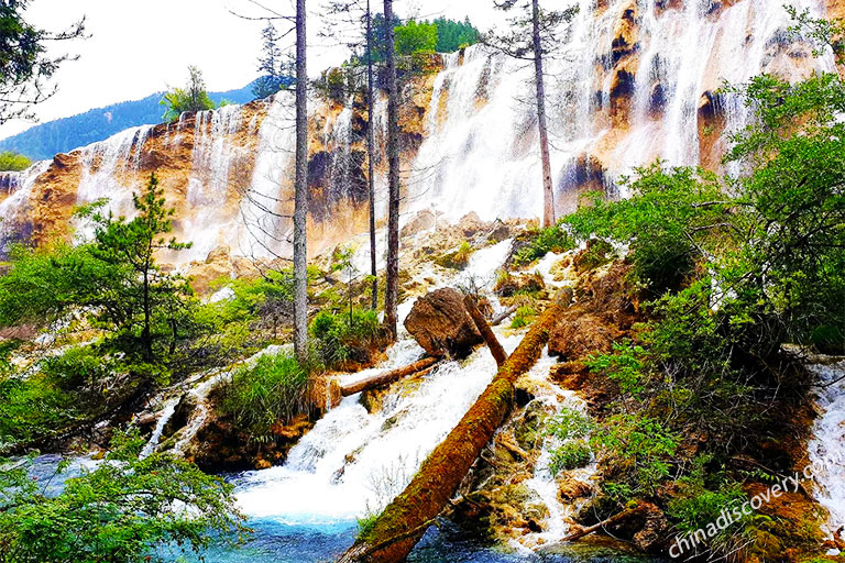 Spectacular Nuorilang Waterfall Jiuzhaigou Natural Reserve