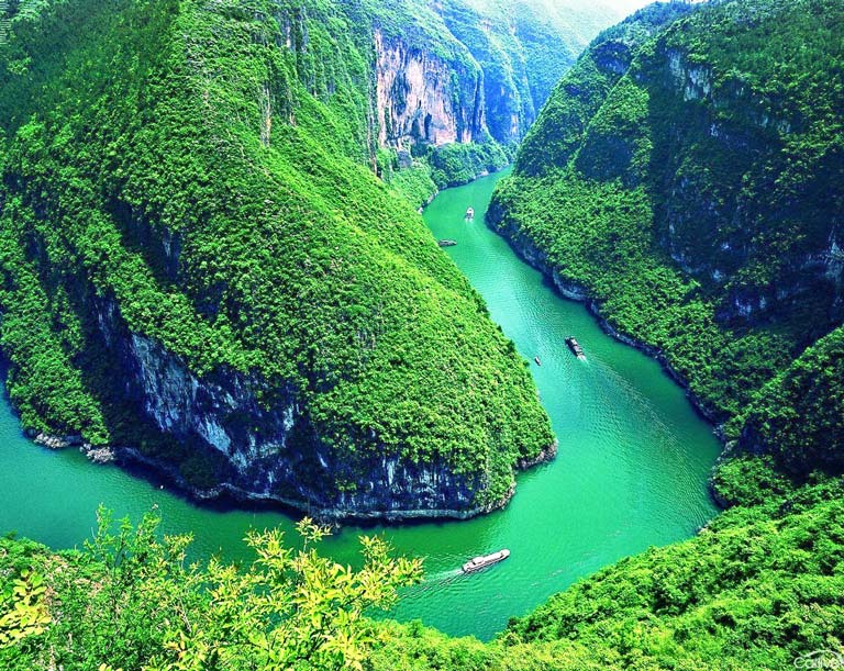 Exquisite Scenery of Three Gorges in Summer China in July
