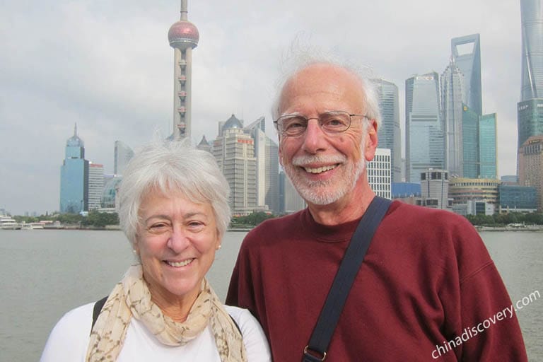 Our Customers Paul & His Wife Visited the Bund Best Shanghai Tour with China Discovery