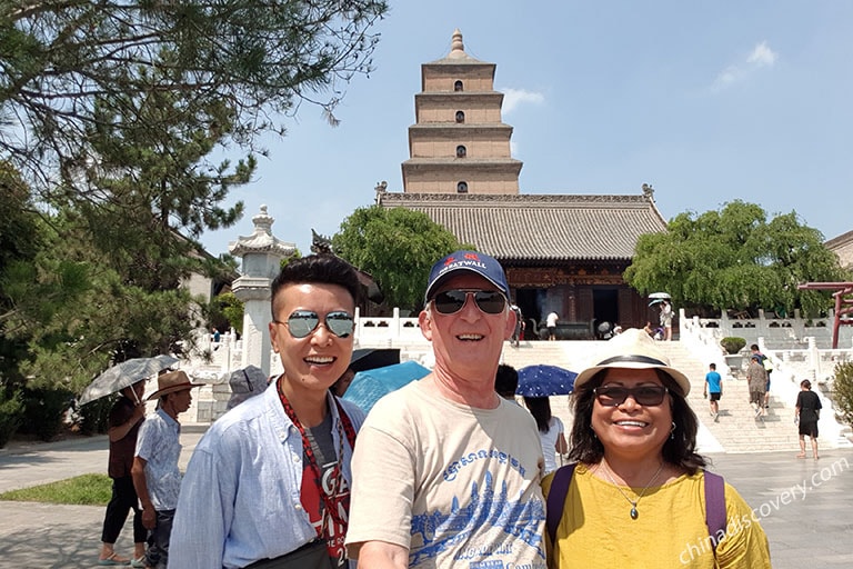 Nijman Family in Giant Wild Goose Pagoda Xian Tour with China Discovery