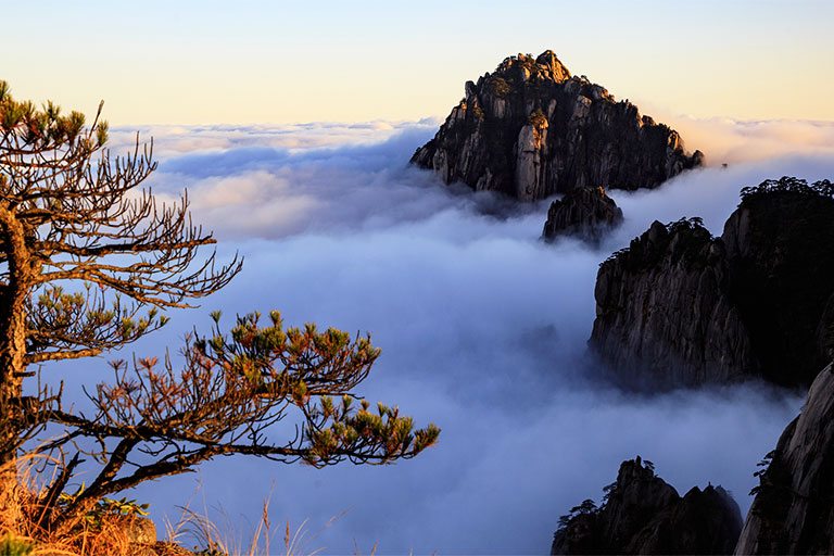 Sea of Cloud in Yellow Mountain China in November