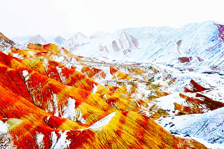 Zhangye Danxia in Winter Zhangye Danxia Geopark